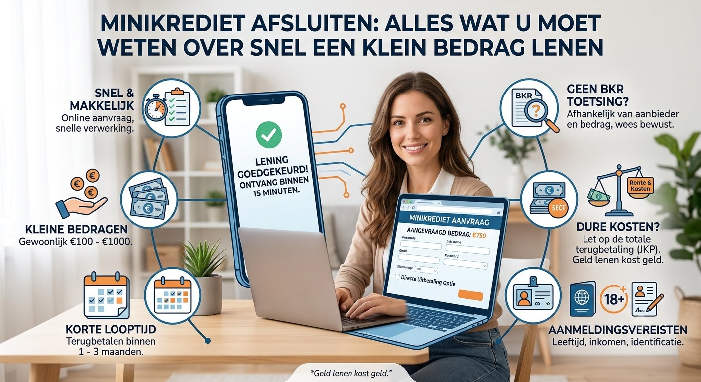 Minikrediet afsluiten, Alles wat u moet weten over snel een klein bedrag lenen