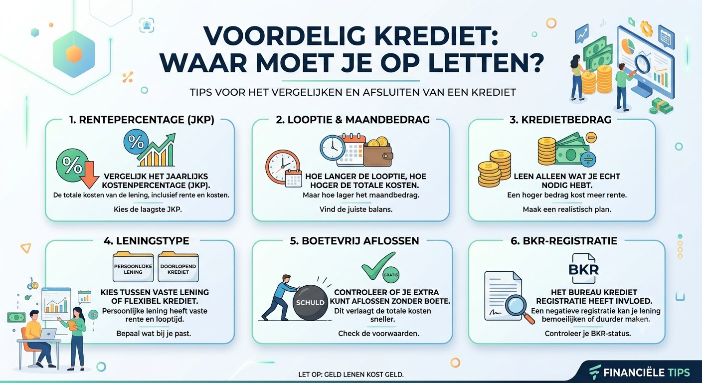 infographic Voordelig krediet, waar moet je op letten