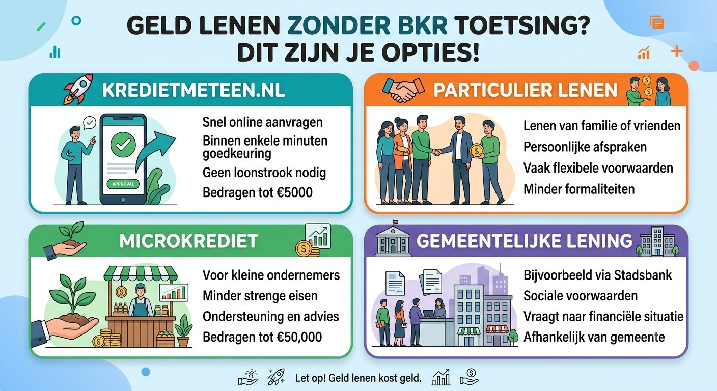 Geld Lenen Zonder BKR toetsing opties